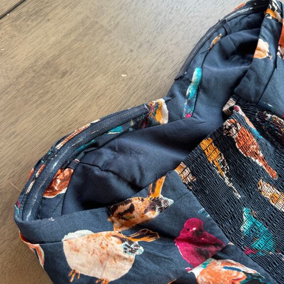 Anthropologie Maeve Colorful Strapless Bird Dress, Size 6 - Picture 10 of 10